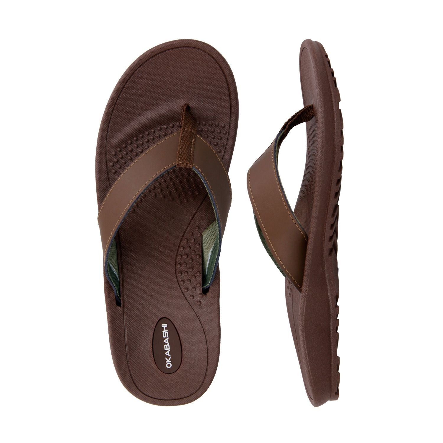 brown flip flops