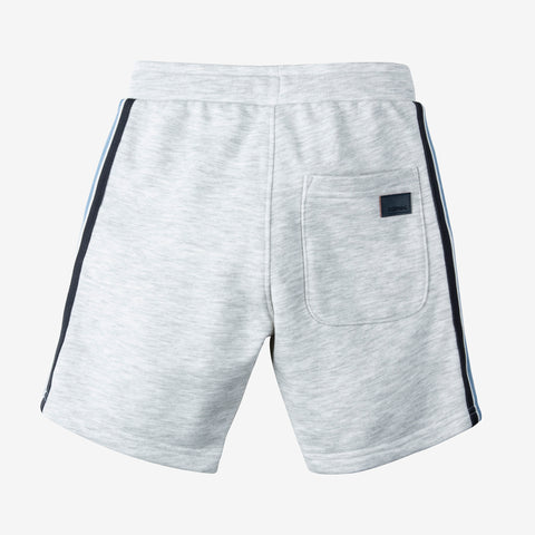 Baby Boy side stripe grey molleton shorts