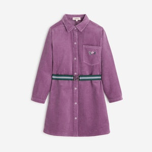 Girls' purple long sleeve dress