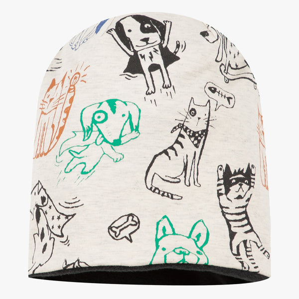 Baby boy cat printed beanie