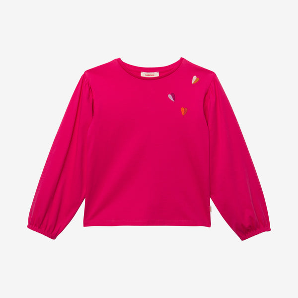 Girls' hot pink T-shirt