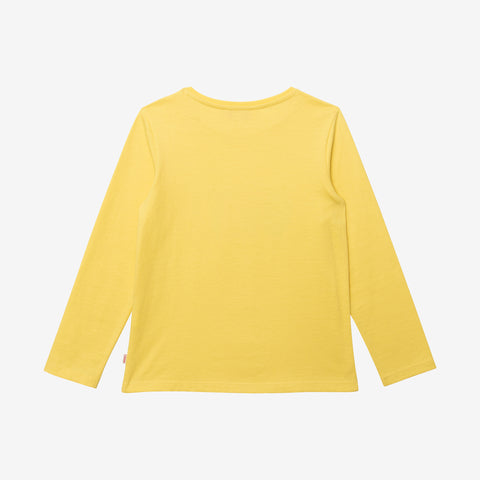 Girls' neon yellow T-shirt