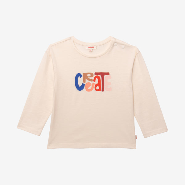 Baby girls' off white T-shirt