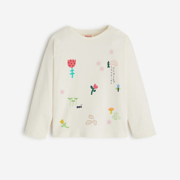 Baby girls' off white T-shirt