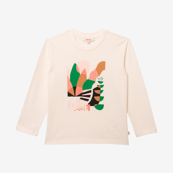 Girls' off white T-shirt