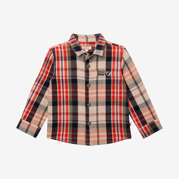 Baby boys' red plaid overshirt