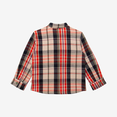 Baby boys' red plaid overshirt