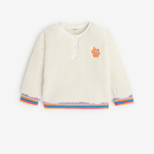 Baby girls' off white sweatshirt