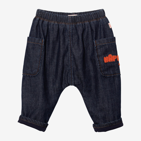 Newborn dark blue harem pants