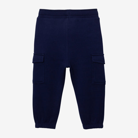 Baby boys' navy blue sweat pants