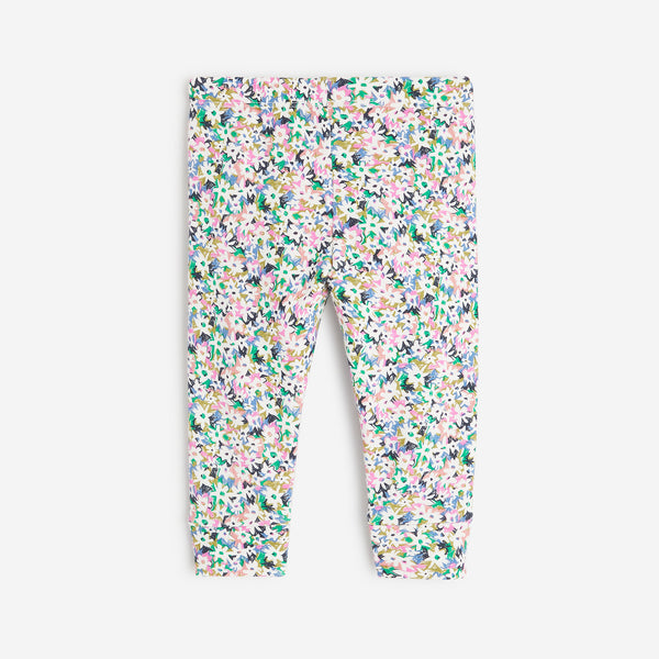 Newborn girls' off white leggings