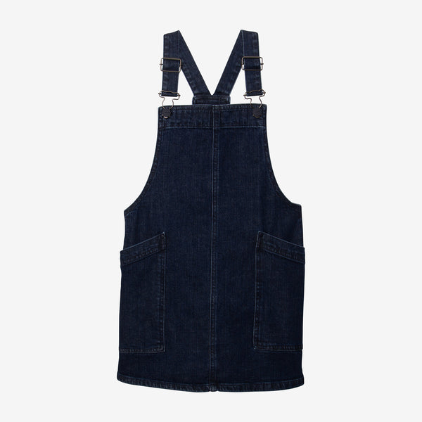 Girls' blue stone apron dress