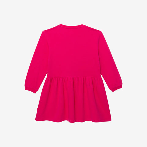 Girls' hot pink long sleeve dress