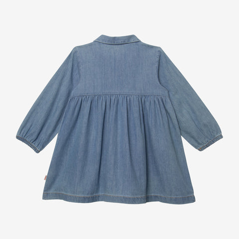 Baby girls' long sleeve denim dress