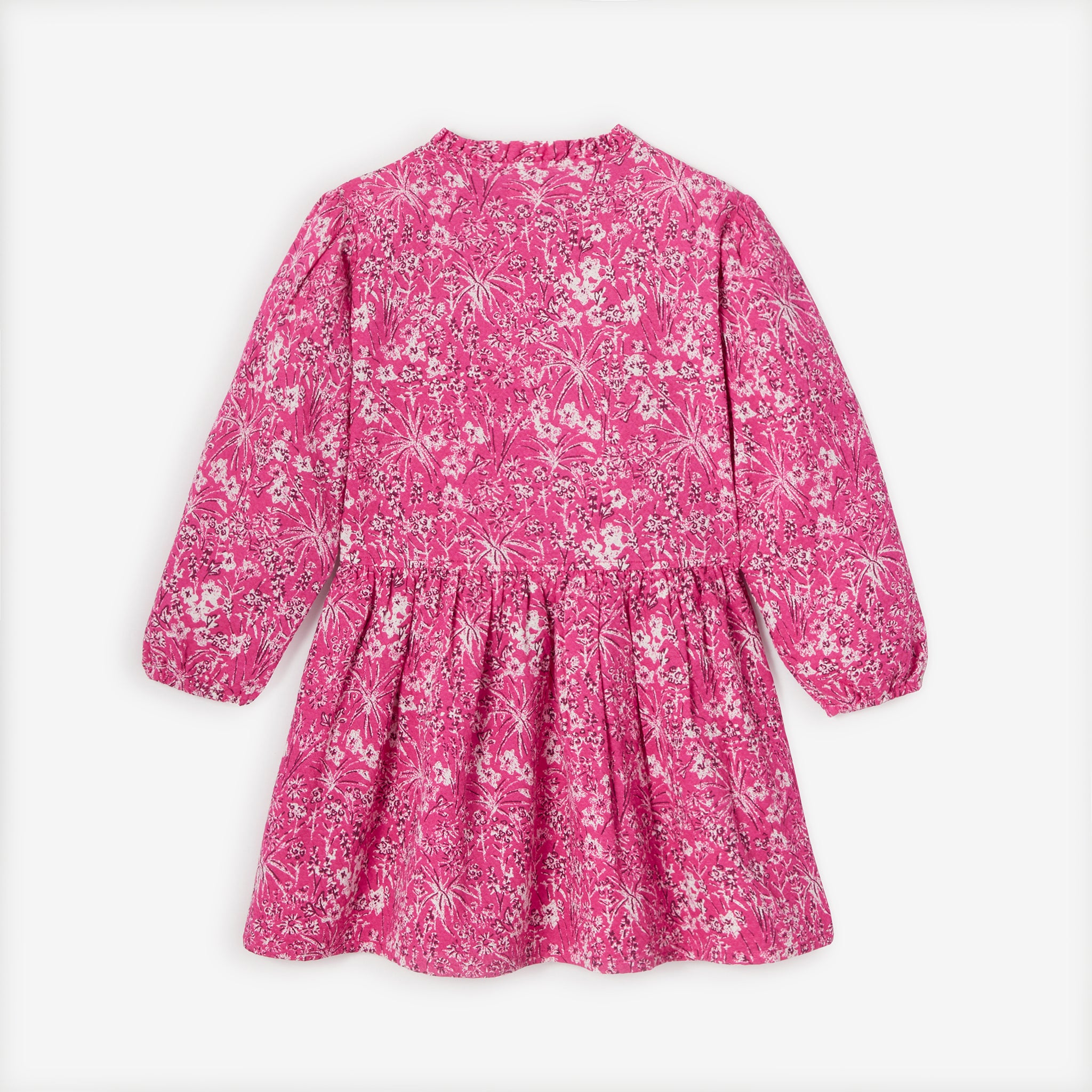 Toddler girls' hot pink long sleeve dress | Catimini USA