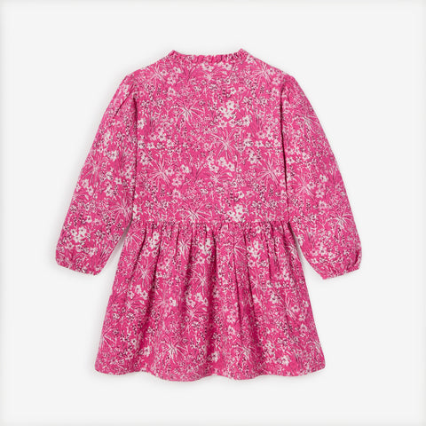 Girls' hot pink long sleeve dress