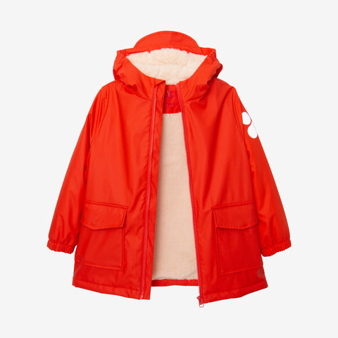 Kid red raincoat