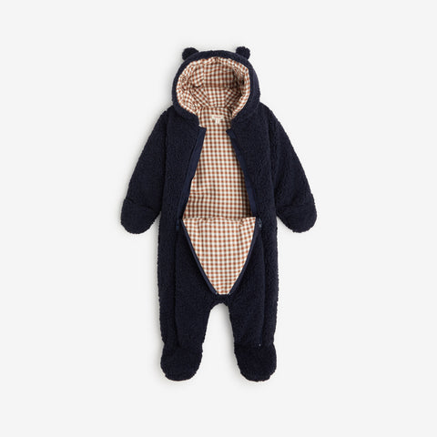 Newborn navy blue snowsuit