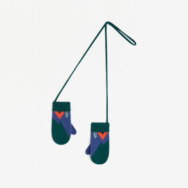 Baby boys' green mittens