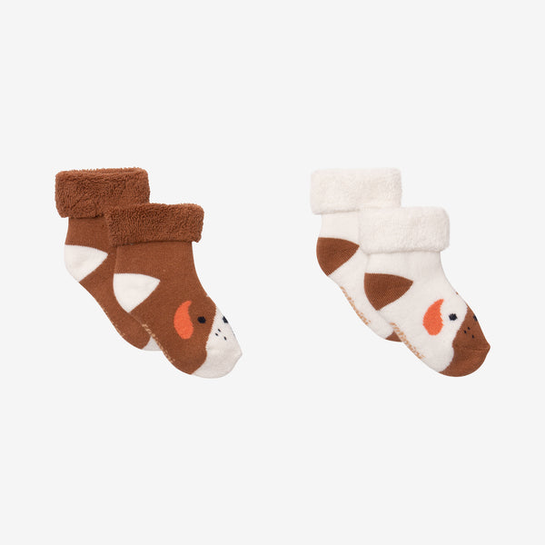 Newborn off white pack of socks