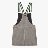 Girls' houndstooth pinafore dress