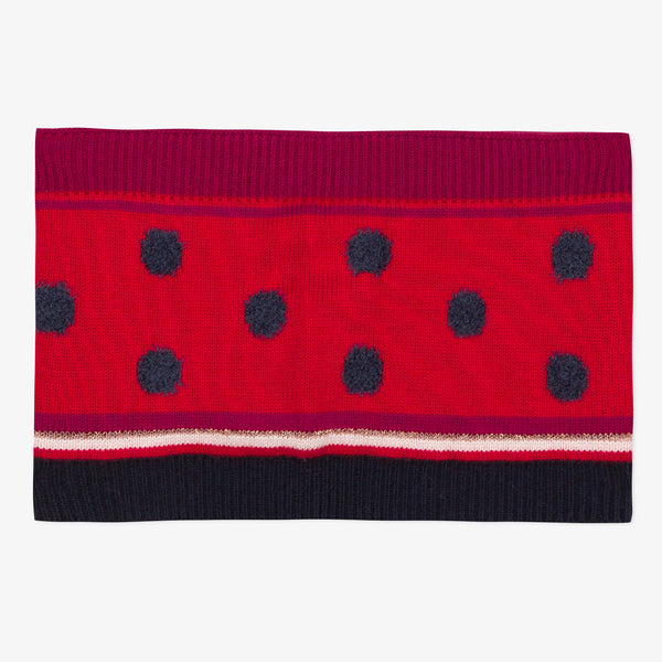 Red polka dot snood