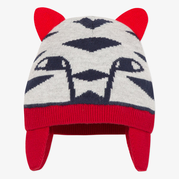 Baby boy tiger knit beanie