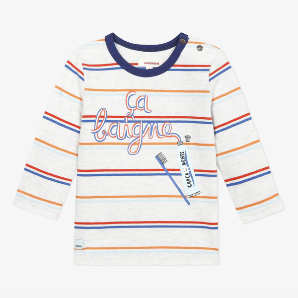 Baby boy striped long sleeve T-shirt