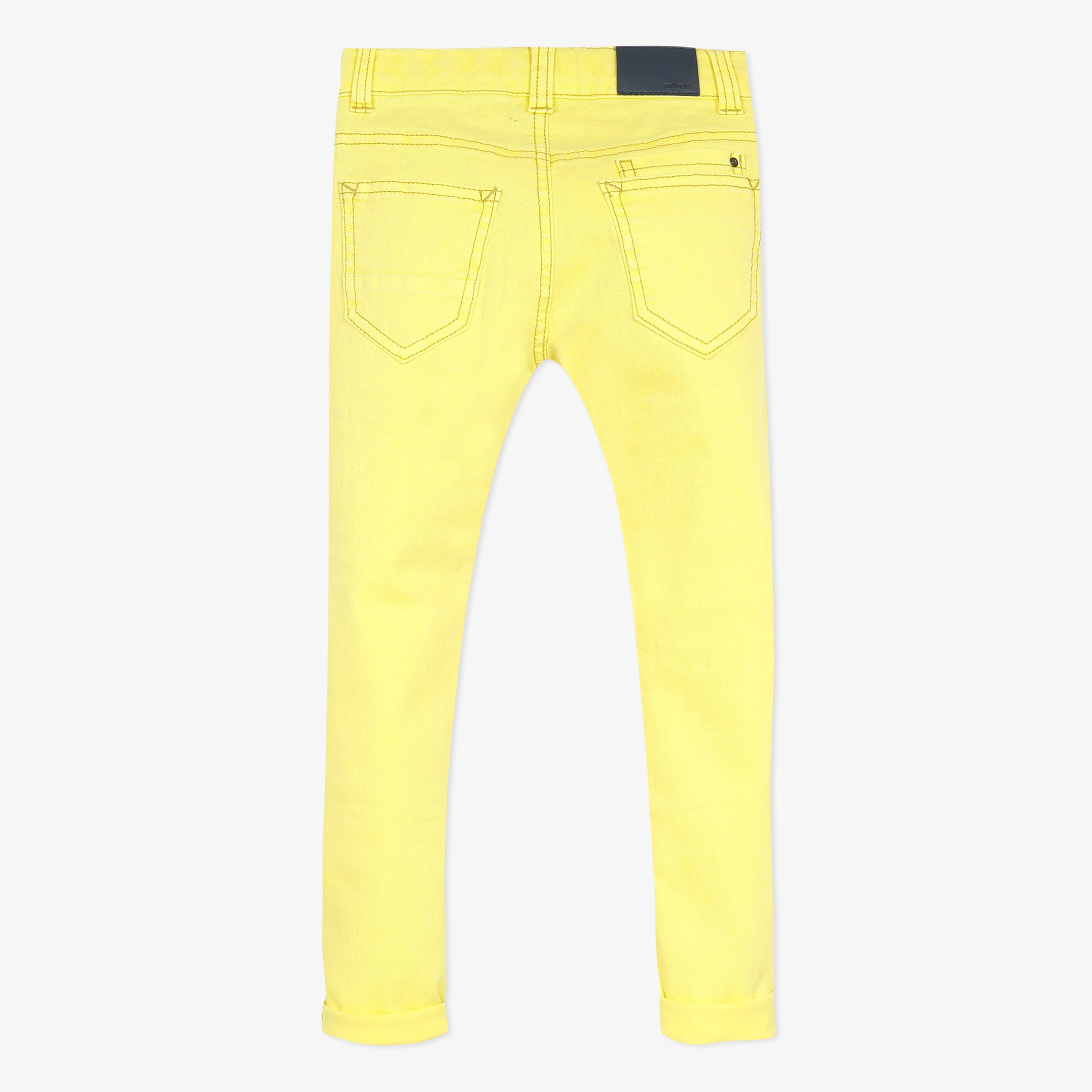yellow skinny trousers
