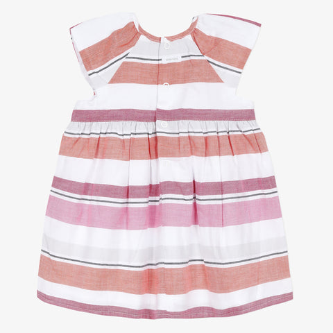 Baby girl pink striped dress