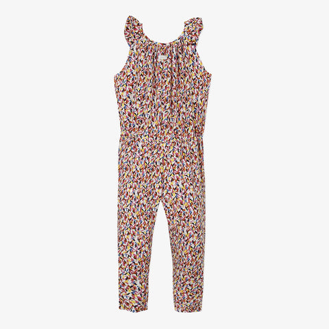 Girls' summer printed jumpsuit