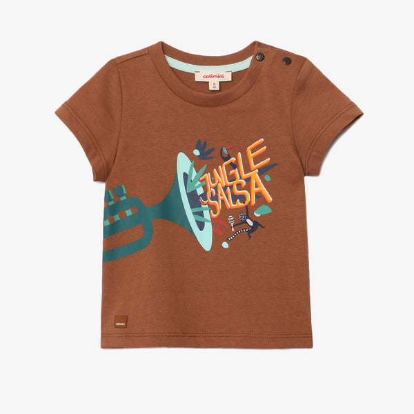 Baby boy brown organic T-shirt