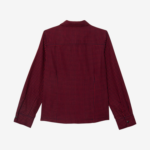 Boy long sleeve red check shirt