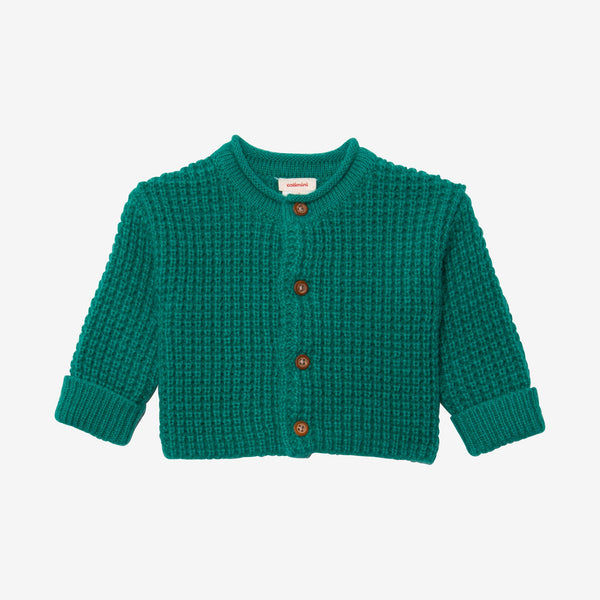 Newborn green cardigan