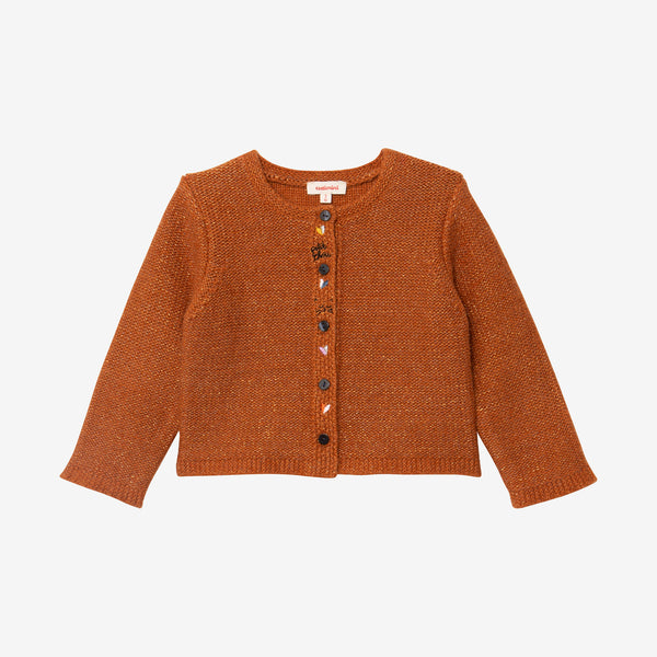 Baby girl caramel cardigan