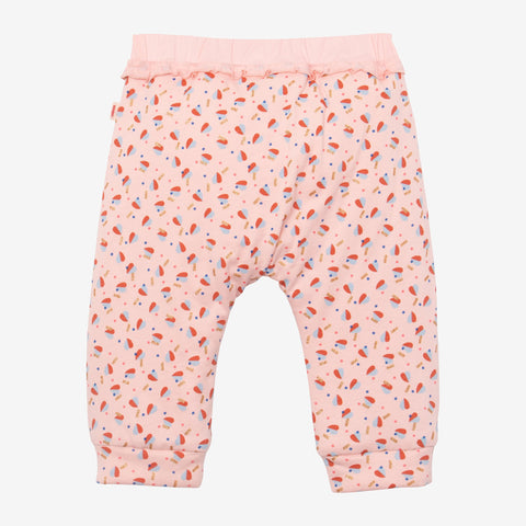 Newborn girl pink joggers