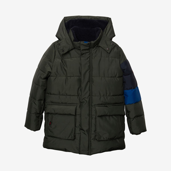 Boy brown puffer coat