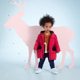 Baby girl fuchsia pink hooded puffer jacket