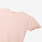 Girl's pink puff-sleeve T-shirt