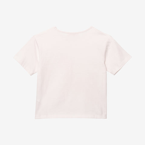 Girl's peony design T-shirt