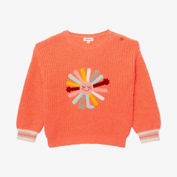 Baby girl bouclé sun knit sweater