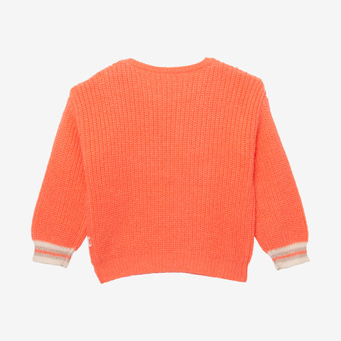 Baby girl bouclé sun knit sweater