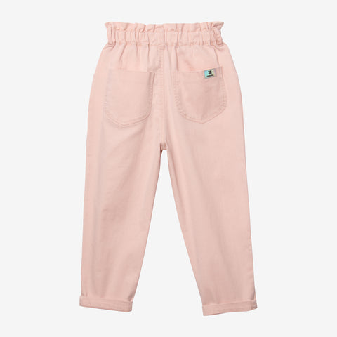 Girls' slouchy tea rose pants