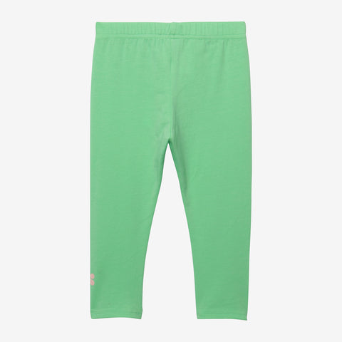 Baby girl's plain green leggings