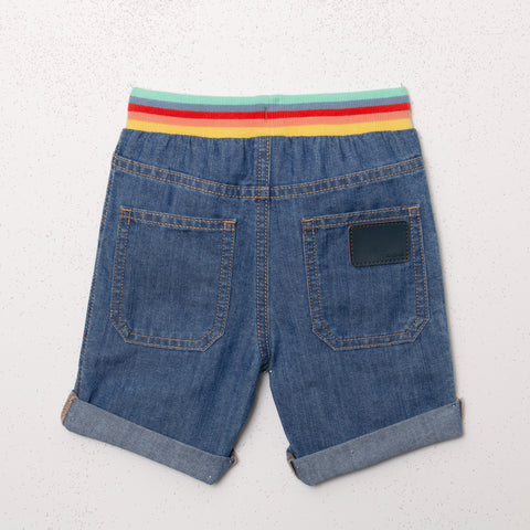 Baby Boy striped denim Bermudas