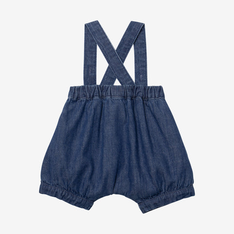 Newborn embroidered denim bloomers