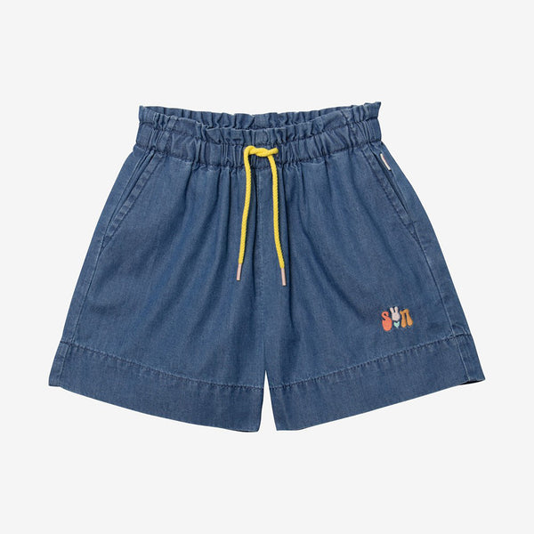 Baby Girl elastic denim shorts