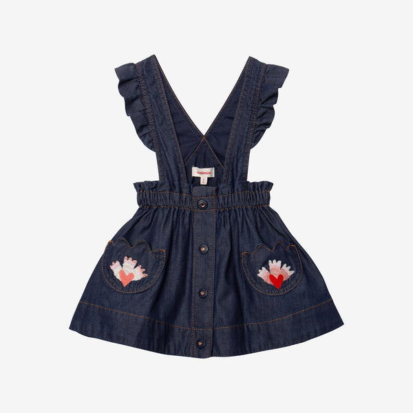 Baby Girl denim skirt with straps