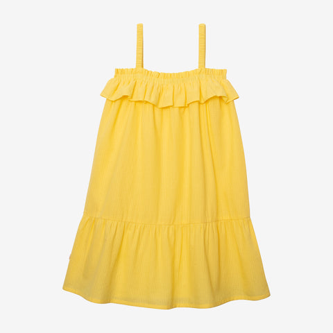 Girls' yellow overall dress