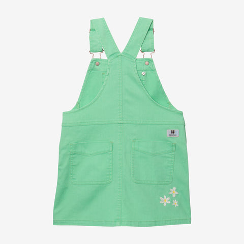 Girls' embroidered bib dress